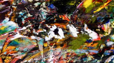 Renkli soyut arka plan duvar kağıdı. Modern motif görsel sanat. Yağlı boya karışımı. Moda el boyama bezi. Duvar dekorasyonu ve Duvar resimleri fikri.