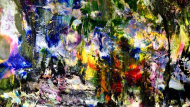 Renkli soyut arka plan duvar kağıdı. Modern motif görsel sanat. Yağlı boya karışımı. Moda el boyama bezi. Duvar dekorasyonu ve Duvar resimleri fikri.