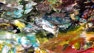 Renkli soyut arka plan duvar kağıdı. Modern motif görsel sanat. Yağlı boya karışımı. Moda el boyama bezi. Duvar dekorasyonu ve Duvar resimleri fikri.