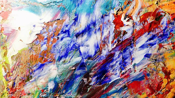 Renkli soyut arka plan duvar kağıdı. Modern motif görsel sanat. Yağlı boya karışımı. Moda el boyama bezi. Duvar dekorasyonu ve Duvar resimleri fikri.