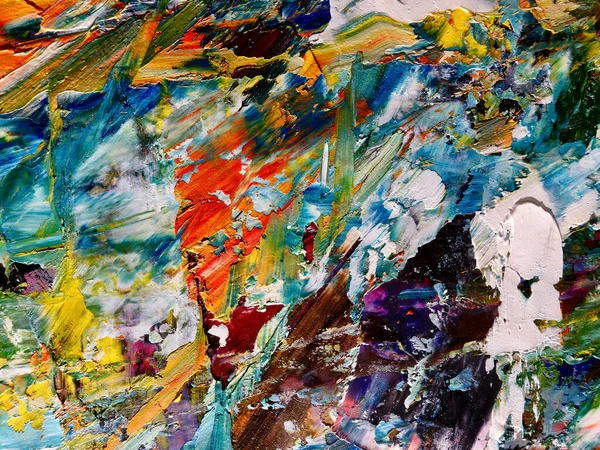 Renkli soyut arka plan duvar kağıdı. Modern motif görsel sanat. Yağlı boya karışımı. Moda el boyama bezi. Duvar dekorasyonu ve Duvar resimleri fikri.