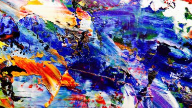 Renkli soyut arkaplan dokusu. Modern motif görsel sanat. Yağlı boya karışımı. Moda el boyama bezi. Duvar dekorasyonu ve Duvar arkaplan resimleri fikri.