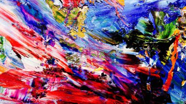 Renkli soyut arkaplan dokusu. Modern motif görsel sanat. Yağlı boya karışımı. Moda el boyama bezi. Duvar dekorasyonu ve Duvar arkaplan resimleri fikri.