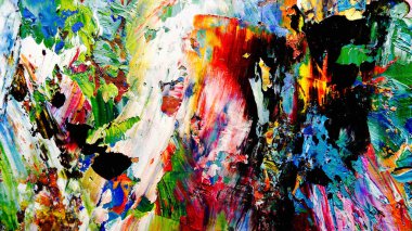 Renkli soyut arkaplan dokusu. Modern motif görsel sanat. Yağlı boya karışımı. Moda el boyama bezi. Duvar dekorasyonu ve Duvar arkaplan resimleri fikri.