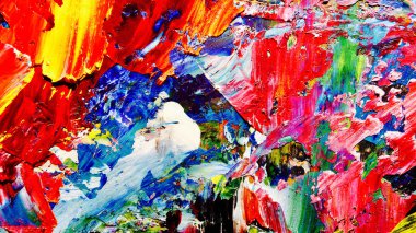 Renkli soyut arkaplan dokusu. Modern motif görsel sanat. Yağlı boya karışımı. Moda el boyama bezi. Duvar dekorasyonu ve Duvar arkaplan resimleri fikri.