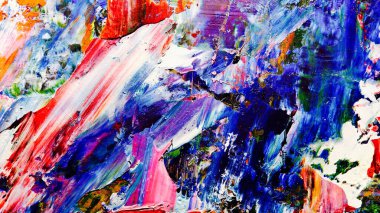 Renkli soyut arkaplan dokusu. Modern motif görsel sanat. Yağlı boya karışımı. Moda el boyama bezi. Duvar dekorasyonu ve Duvar arkaplan resimleri fikri.