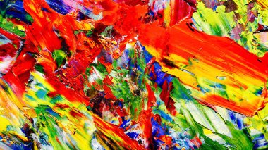 Renkli soyut arkaplan dokusu. Modern motif görsel sanat. Yağlı boya karışımı. Moda el boyama bezi. Duvar dekorasyonu ve Duvar arkaplan resimleri fikri.