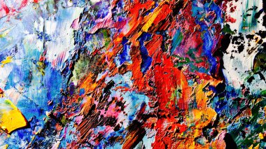 Renkli soyut arkaplan dokusu. Modern motif görsel sanat. Yağlı boya karışımı. Moda el boyama bezi. Duvar dekorasyonu ve Duvar arkaplan resimleri fikri