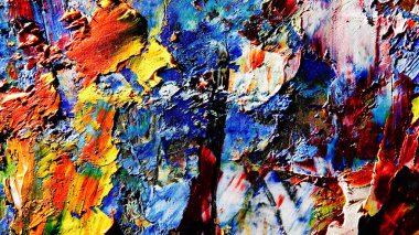 Renkli soyut arkaplan dokusu. Modern motif görsel sanat. Yağlı boya karışımı. Moda el boyama bezi. Duvar dekorasyonu ve Duvar arkaplan resimleri fikri