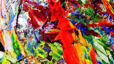 Renkli soyut arkaplan dokusu. Modern motif görsel sanat. Yağlı boya karışımı. Moda el boyama bezi. Duvar dekorasyonu ve Duvar arkaplan resimleri fikri