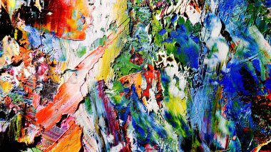 Renkli soyut arkaplan dokusu. Modern motif görsel sanat. Yağlı boya karışımı. Moda el boyama bezi. Duvar dekorasyonu ve Duvar arkaplan resimleri fikri