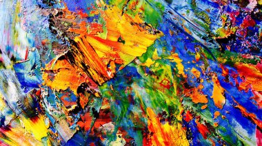 Renkli soyut arkaplan dokusu. Modern motif görsel sanat. Yağlı boya karışımı. Moda el boyama bezi. Duvar dekorasyonu ve Duvar arkaplan resimleri fikri
