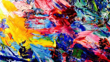 Renkli soyut arkaplan dokusu. Modern motif görsel sanat. Yağlı boya karışımı. Moda el boyama bezi. Duvar dekorasyonu ve Duvar arkaplan resimleri fikri