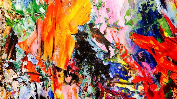 Renkli soyut arkaplan dokusu. Modern motif görsel sanat. Yağlı boya karışımı. Moda el boyama bezi. Duvar dekorasyonu ve Duvar arkaplan resimleri fikri.