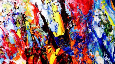 Renkli soyut arkaplan dokusu. Modern motif görsel sanat. Yağlı boya karışımı. Moda el boyama bezi. Duvar dekorasyonu ve Duvar arkaplan resimleri fikri.