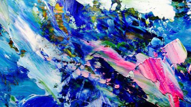 Renkli soyut arkaplan dokusu. Modern motif görsel sanat. Yağlı boya karışımı. Moda el boyama bezi. Duvar dekorasyonu ve Duvar arkaplan resimleri fikri. 