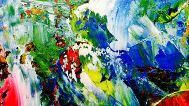 Renkli soyut arkaplan dokusu. Modern motif görsel sanat. Yağlı boya karışımı. Moda el boyama bezi. Duvar dekorasyonu ve Duvar arkaplan resimleri fikri. 