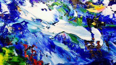 Renkli soyut arkaplan dokusu. Modern motif görsel sanat. Yağlı boya karışımı. Moda el boyama bezi. Duvar dekorasyonu ve Duvar arkaplan resimleri fikri. 