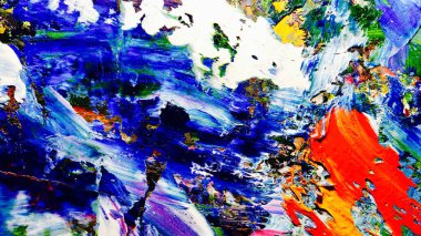 Renkli soyut arkaplan dokusu. Modern motif görsel sanat. Yağlı boya karışımı. Moda el boyama bezi. Duvar dekorasyonu ve Duvar arkaplan resimleri fikri. 