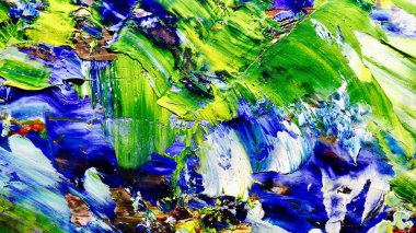 Renkli soyut arkaplan dokusu. Modern motif görsel sanat. Yağlı boya karışımı. Moda el boyama bezi. Duvar dekorasyonu ve Duvar arkaplan resimleri fikri