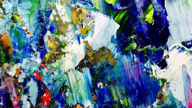 Renkli soyut arkaplan dokusu. Modern motif görsel sanat. Yağlı boya karışımı. Moda el boyama bezi. Duvar dekorasyonu ve Duvar arkaplan resimleri fikri