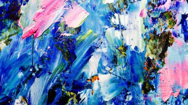 Renkli soyut arkaplan dokusu. Modern motif görsel sanat. Yağlı boya karışımı. Moda el boyama bezi. Duvar dekorasyonu ve Duvar arkaplan resimleri fikri