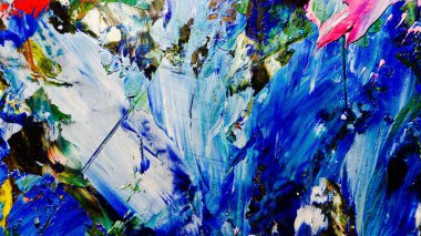 Renkli soyut arkaplan dokusu. Modern motif görsel sanat. Yağlı boya karışımı. Moda el boyama bezi. Duvar dekorasyonu ve Duvar arkaplan resimleri fikri