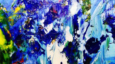 Renkli soyut arkaplan dokusu. Modern motif görsel sanat. Yağlı boya karışımı. Moda el boyama bezi. Duvar dekorasyonu ve Duvar arkaplan resimleri fikri