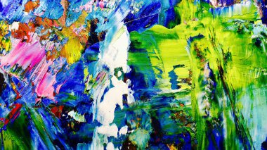 Renkli soyut arkaplan dokusu. Modern motif görsel sanat. Yağlı boya karışımı. Moda el boyama bezi. Duvar dekorasyonu ve Duvar arkaplan resimleri fikri