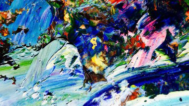 Renkli soyut arkaplan dokusu. Modern motif görsel sanat. Yağlı boya karışımı. Moda el boyama bezi. Duvar dekorasyonu ve Duvar arkaplan resimleri fikri