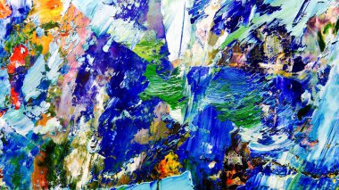 Renkli soyut arkaplan dokusu. Modern motif görsel sanat. Yağlı boya karışımı. Moda el boyama bezi. Duvar dekorasyonu ve Duvar arkaplan resimleri fikri