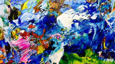 Renkli soyut arkaplan dokusu. Modern motif görsel sanat. Yağlı boya karışımı. Moda el boyama bezi. Duvar dekorasyonu ve Duvar arkaplan resimleri fikri