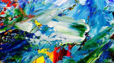 Renkli soyut arkaplan dokusu. Modern motif görsel sanat. Yağlı boya karışımı. Moda el boyama bezi. Duvar dekorasyonu ve Duvar arkaplan resimleri fikri