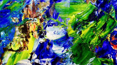 Renkli soyut arkaplan dokusu. Modern motif görsel sanat. Yağlı boya karışımı. Moda el boyama bezi. Duvar dekorasyonu ve Duvar arkaplan resimleri fikri