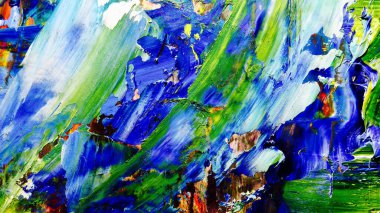 Renkli soyut arkaplan dokusu. Modern motif görsel sanat. Yağlı boya karışımı. Moda el boyama bezi. Duvar dekorasyonu ve Duvar arkaplan resimleri fikri