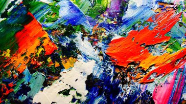 Renkli soyut arkaplan dokusu. Modern motif görsel sanat. Yağlı boya karışımı. Moda el boyama bezi. Duvar dekorasyonu ve Duvar arkaplan resimleri fikri