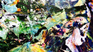 Renkli soyut arkaplan dokusu. Modern motif görsel sanat. Yağlı boya karışımı. Moda el boyama bezi. Duvar dekorasyonu ve Duvar arkaplan resimleri fikri.