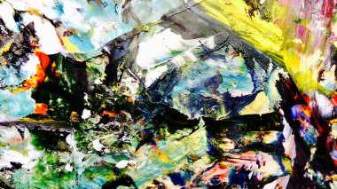 Renkli soyut arkaplan dokusu. Modern motif görsel sanat. Yağlı boya karışımı. Moda el boyama bezi. Duvar dekorasyonu ve Duvar arkaplan resimleri fikri.