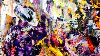 Renkli soyut arkaplan dokusu. Modern motif görsel sanat. Yağlı boya karışımı. Moda el boyama bezi. Duvar dekorasyonu ve Duvar arkaplan resimleri fikri.