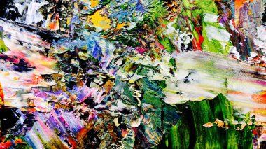 Renkli soyut arkaplan dokusu. Modern motif görsel sanat. Yağlı boya karışımı. Moda el boyama bezi. Duvar dekorasyonu ve Duvar arkaplan resimleri fikri.