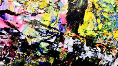 Renkli soyut arkaplan dokusu. Modern motif görsel sanat. Yağlı boya karışımı. Moda el boyama bezi. Duvar dekorasyonu ve Duvar arkaplan resimleri fikri.