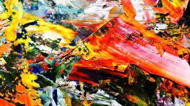 Renkli soyut arkaplan dokusu. Modern motif görsel sanat. Yağlı boya karışımı. Moda el boyama bezi. Duvar dekorasyonu ve Duvar arkaplan resimleri fikri.