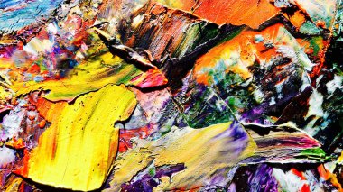 Renkli soyut arkaplan dokusu. Modern motif görsel sanat. Yağlı boya karışımı. Moda el boyama bezi. Duvar dekorasyonu ve Duvar arkaplan resimleri fikri.