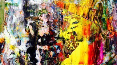 Renkli soyut arkaplan dokusu. Modern motif görsel sanat. Yağlı boya karışımı. Moda el boyama bezi. Duvar dekorasyonu ve Duvar arkaplan resimleri fikri.