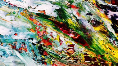 Renkli soyut arkaplan dokusu. Modern motif görsel sanat. Yağlı boya karışımı. Moda el boyama bezi. Duvar dekorasyonu ve Duvar arkaplan resimleri fikri. 