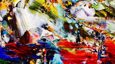 Renkli soyut arkaplan dokusu. Modern motif görsel sanat. Yağlı boya karışımı. Moda el boyama bezi. Duvar dekorasyonu ve Duvar arkaplan resimleri fikri. 