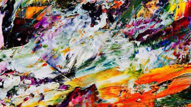 Renkli soyut arkaplan dokusu. Modern motif görsel sanat. Yağlı boya karışımı. Moda el boyama bezi. Duvar dekorasyonu ve Duvar arkaplan resimleri fikri.