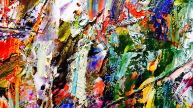 Renkli soyut arkaplan dokusu. Modern motif görsel sanat. Yağlı boya karışımı. Moda el boyama bezi. Duvar dekorasyonu ve Duvar arkaplan resimleri fikri.