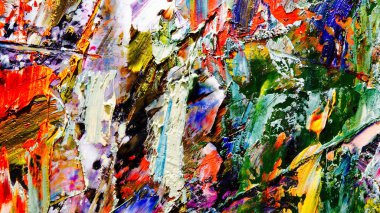 Renkli soyut arkaplan dokusu. Modern motif görsel sanat. Yağlı boya karışımı. Moda el boyama bezi. Duvar dekorasyonu ve Duvar arkaplan resimleri fikri.