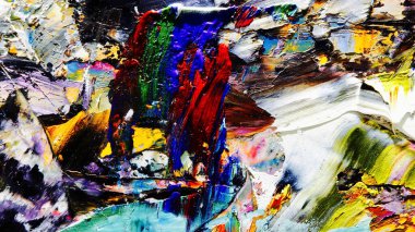 Renkli soyut arkaplan dokusu. Modern motif görsel sanat. Yağlı boya karışımı. Moda el boyama bezi. Duvar dekorasyonu ve Duvar arkaplan resimleri fikri.
